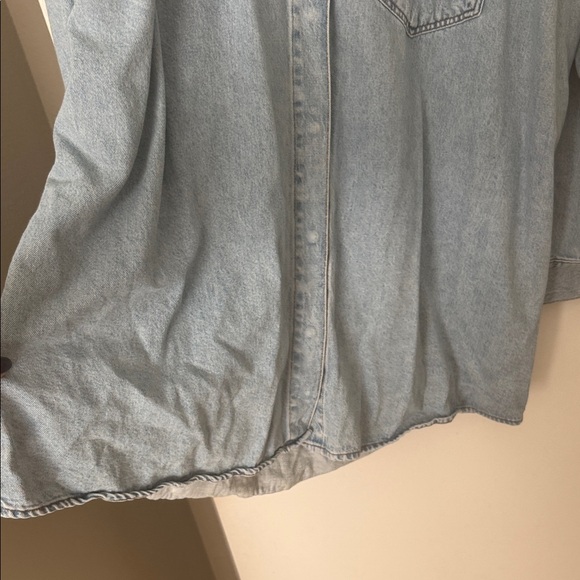 ASOS Curve Light Blue Denim Mini Dress - Picture 5 of 7